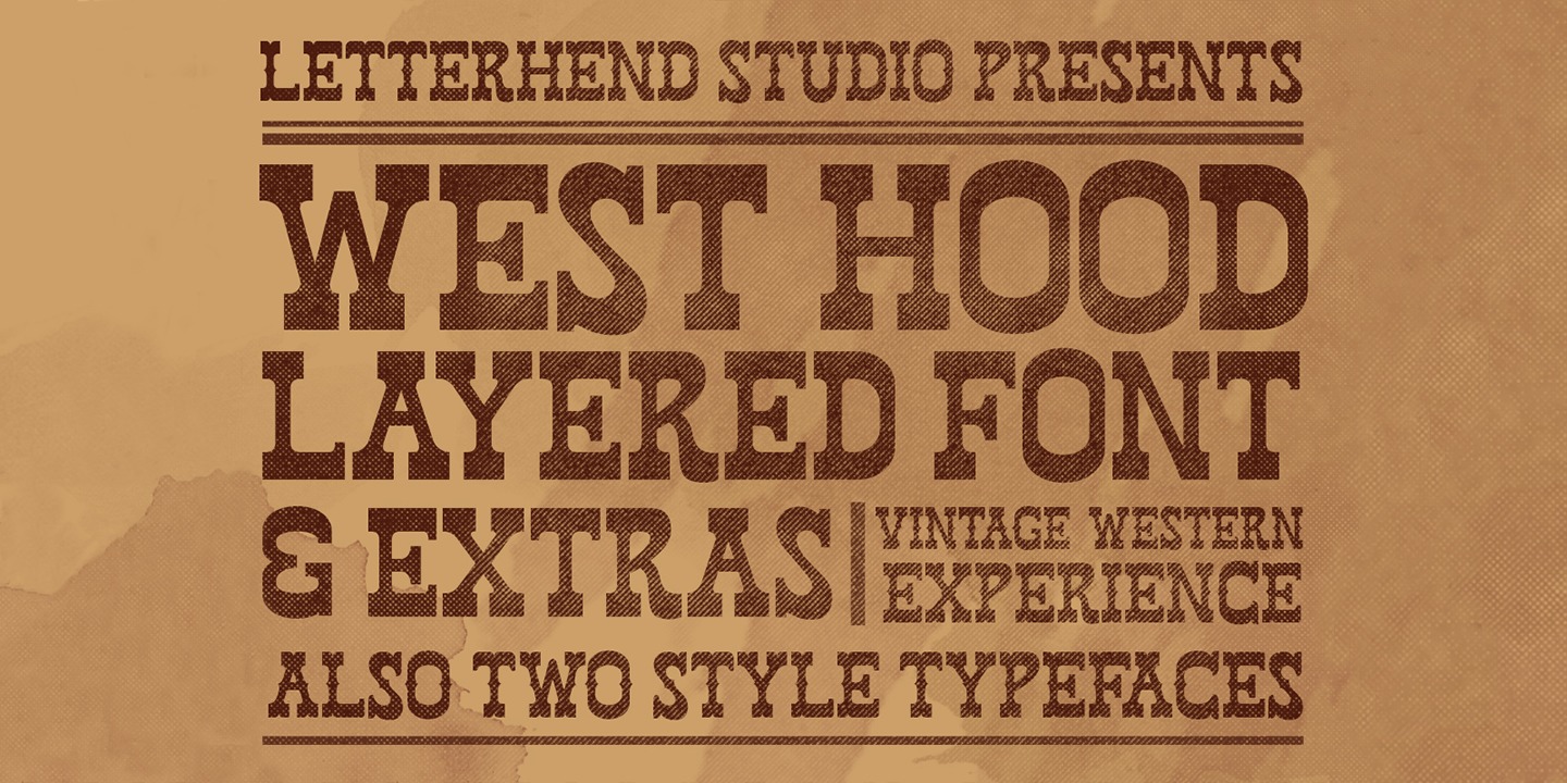 Beispiel einer West Hood-Schriftart #3